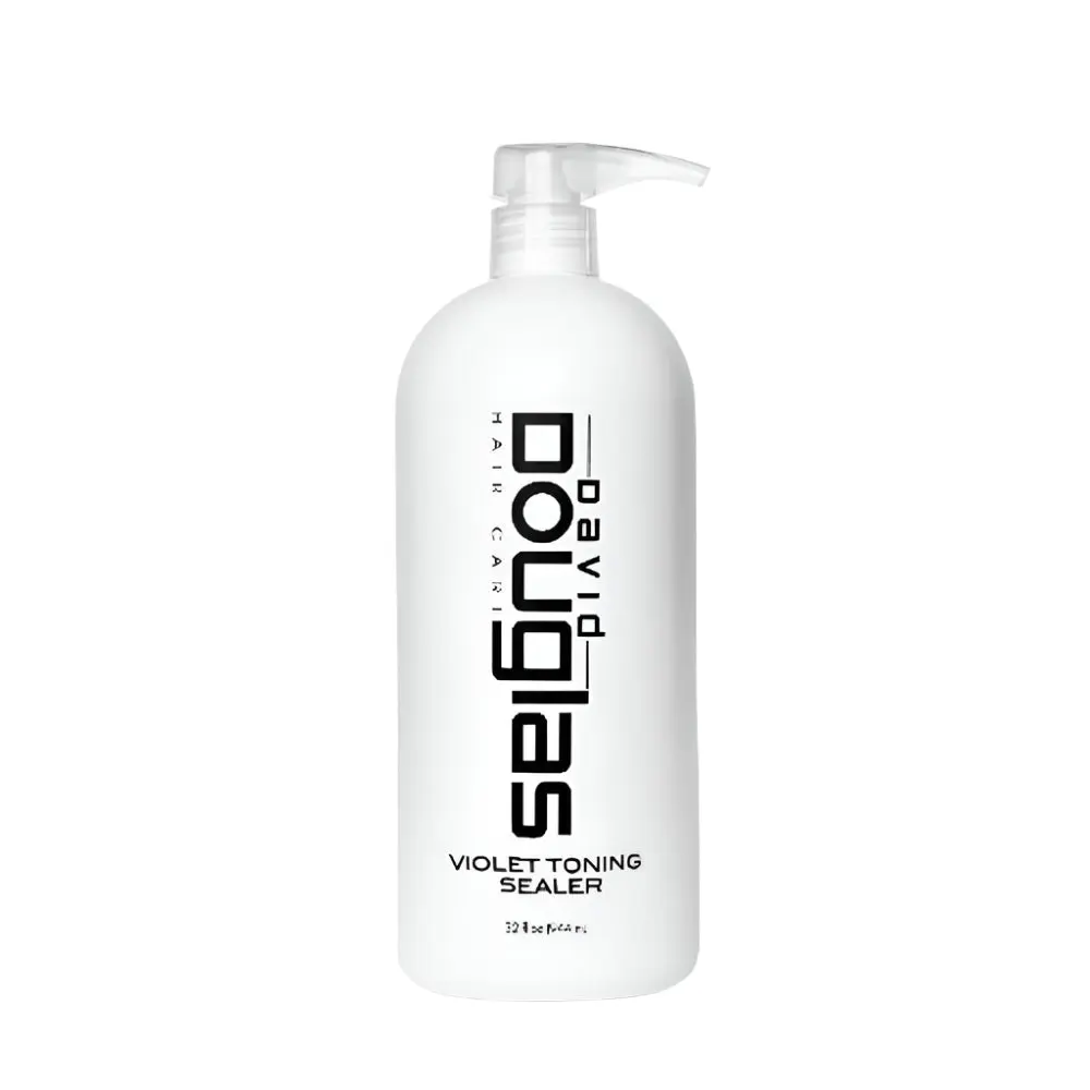 David Douglas Beauty Violet Toning Sealer Haircare Treatment - 32oz with Pump, Yellow-Neutralizing for Blonde & Highlighted Hair, Paraben-Free Color-Correcting Formula, Blonde Hair, 900Ml, Ph 4.0-5.0, Violet Pigment, Neutrals Yellows, Includes Pump, Liqui
