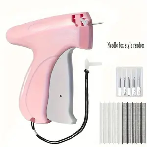 Portable Clothing Repair Gun, Mini Sewing Edge Tool, Sewing Supplies Crafts, 6 Fine Needles, 1000 Fasteners, Quick Fix, Easy Stitch, DIY Friendly