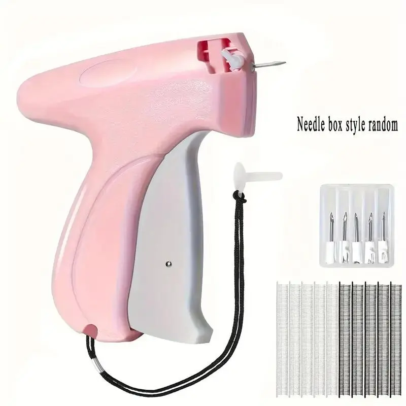 Portable Clothing Repair Gun, Mini Sewing Edge Tool, Sewing Supplies Crafts, 6 Fine Needles, 1000 Fasteners, Quick Fix, Easy Stitch, DIY Friendly