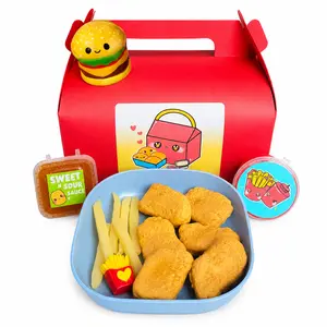Chicken Nugget Slime Kit – DIY Fast Food Slime Set with Clay Nuggets, Sauce Slimes & Fry Charms