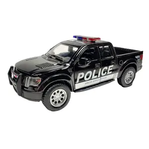 KINSMART 1:46 Scale 2013 Ford F-150 SVT Raptor Super Crew Police Diecast Car Toy with Openable Doors Pull Back Action for Kids Ages 4+