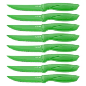 8-Piece Steak Knife Set - Long-Lasting Sharpness - Stainless Steel Blades