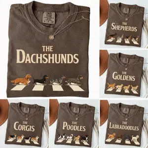 Custom Dog Walking Shirt, 50+ Dog Breeds Tee, Corgi Dachshund German Shepherd Golden Retriever Labradoodle Poodle Shirt, Personalized Dog Lover Gift