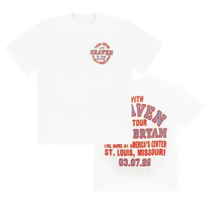 Bryan Heaven On Tour St. Louis 2026 Concert Graphic Tee - Heavy Cotton Unisex T-Shirt, Soft Classic Fit for Everyday Casual Wear, Screen Print Design, Durable and Affordable Basic Tee