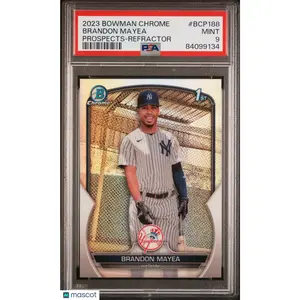 Brandon Mayea 2023 Bowman Chrome Prospects #BCP188-Refractor PSA 9 84/499