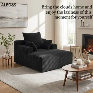 AI.BO&S Minimalist Corduroy Lazy Sofa for Bedroom Balcony Floor Recliner Immersive Large Sitting Deep Tatami Versatile Enhances House Style