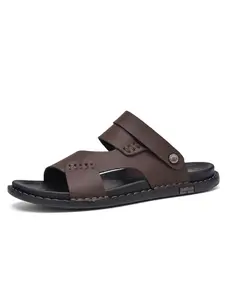 1 Pair Men's Comfort Non-Slip Lightweight Versatile Slide Sandals | Breathable Lining | Non-Slip Outsole | Decorative Button | Durable Upper | Casual Style | Ideal for Commute, Vacation & Daily Outfits
