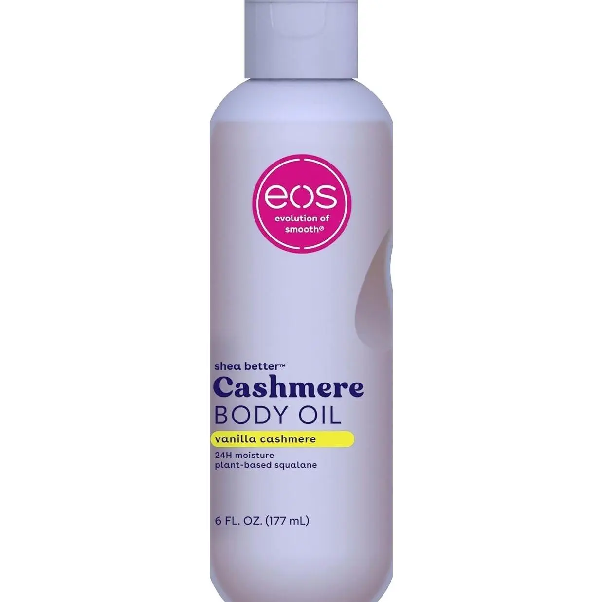 eos Cashmere Oil, Vanilla, 24 Hour Moisture, Plant-Based Squalane to Soothe, Soften and Smooth Dry Skin, 6 fl oz