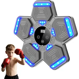 2025 Music Boxing Machine for Adults and Kids, Smart Bluetooth Boxing Training Equipment with Gloves Wall Mounted, Workout Punching Machine for Home,Office and Gym