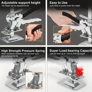 Manual Jack Lift Arm, Cabinet Panel Raiser, Tile Height Adjuster, Door Board Gypsum Board Elevator, Energy-Saving Lever Jack Tool