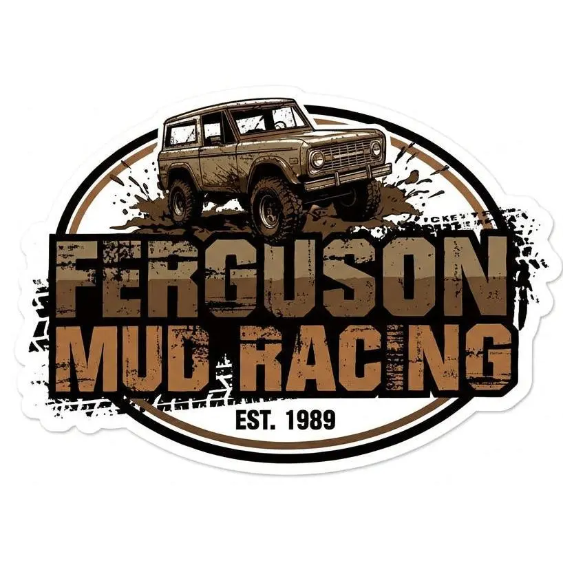Ferguson Mud Racing Window or Helmet Decal Tiktok