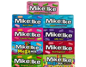 Mike and Ike Theater Box Candy Variety Pack | Original Fruits, Tropical Typhoon, Berry Blast, Sour Watermelon, Jolly Joes, Red Rageous & Mega Mix | Classic Chewy Fruit Flavors Bundle