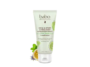 Babo Botanicals Swim & Sport Citrus Mint & Passion Fruit Conditioner – Made with Plant-Based Ingredients – Nourishes Parched Hair After Exposure to Chlorine, Minerals and Salt – Dermatologist Tested – 6 fl oz (180 ml)