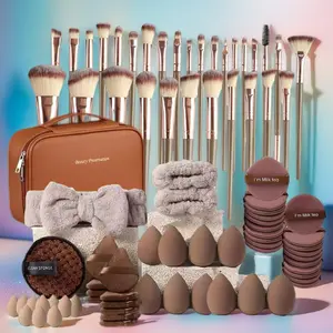 Makeup Tool Set, 85-Piece Cosmetic Cleaning Kit with Bag, Includes Makeup Brushes and Face Wash Set, Portable Professional Tools, Makeup Tools Gift