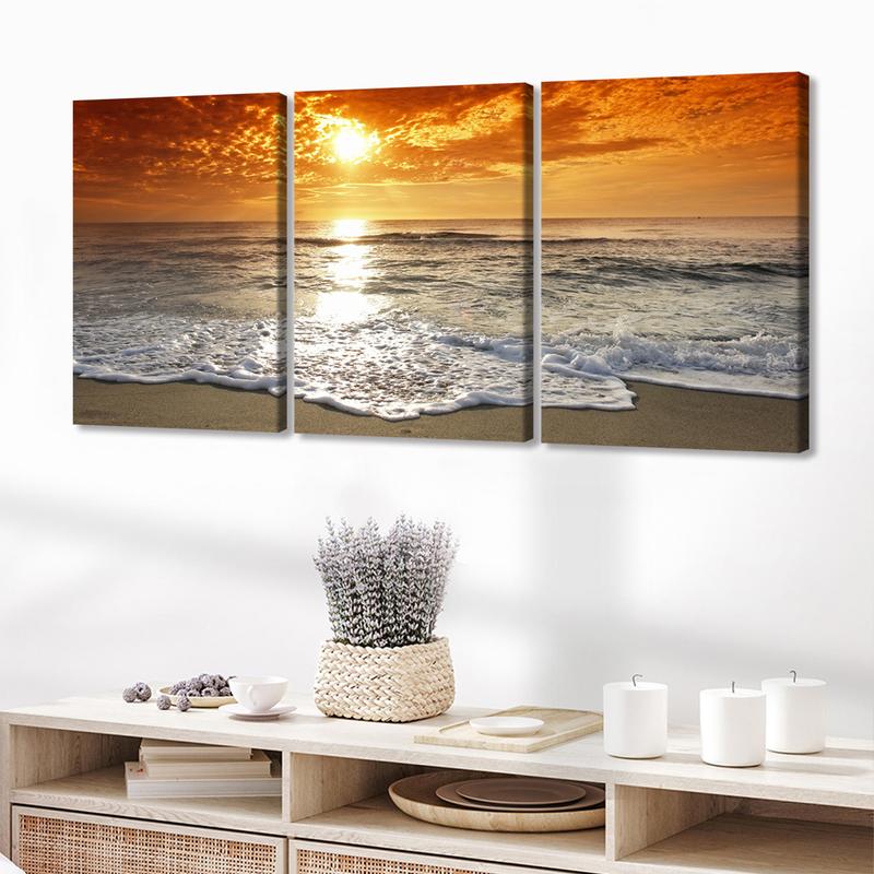 3Pcs Wooden Framed Canvas Painting, Ocean Sunset Beach Waves Scene, Exquisite Poster, Home Decoration, Pattern Wall Art Decor, For Living Room, Bedroom, Office, Restaurant, Bar Wall Decor, Odorless, Painting, Print Artwork. 3Pcs Wooden Framed Canvas Painting, Ocean Sunset Beach Waves Scene, Exquisite Poster, Home Decoration, Pattern Wall Art Decor, For Living Room, Bedroom, Office, Restaurant, Bar Wall Decor, Odorless, Painting, Print Artwork.