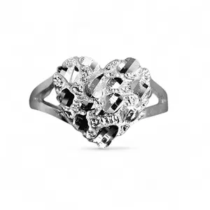 Heart Nugget Silver 925 Ring for Women