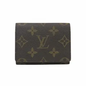Pre-owned Louis Vuitton Canvas Small Leather Goods Envelope Carte de Visite Monogram Card Case