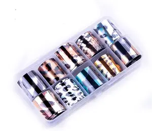 Holographic Starry Sky Nail Foils - Nail Art Transfer Stickers (10 Pieces) Acrylic Glitter
