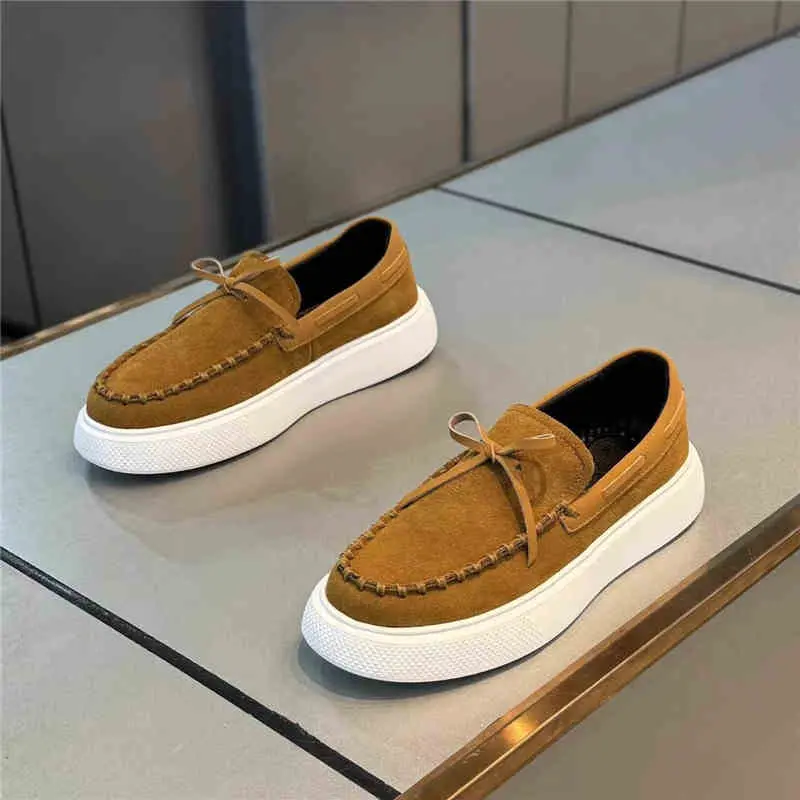 2026 Trendy Thick-Sole Platform Loafers for Men, Slip-On Casual Elevated Footwear with Bow Detail, Stylish Lightweight Everyday Shoes for Streetwear & Daily Commute