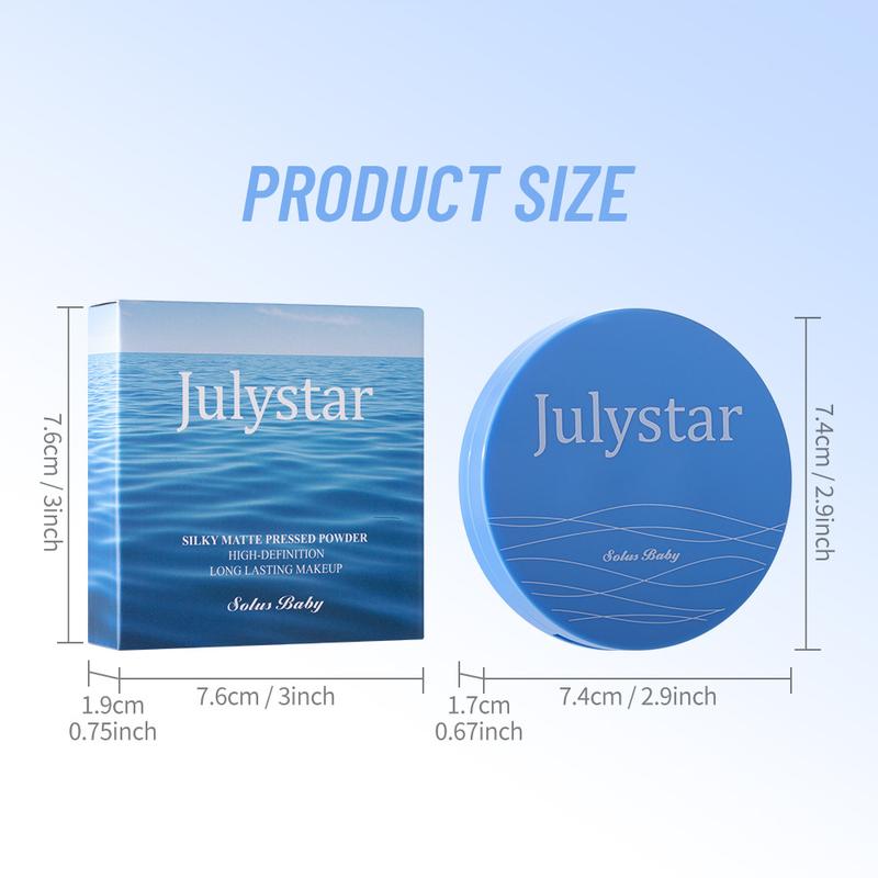 Summer Oil-Control Pressed Powder for Natural Matte Finish, Waterproof Setting Makeup Powder for Long-Lasting Smooth Complexion & Daily Use