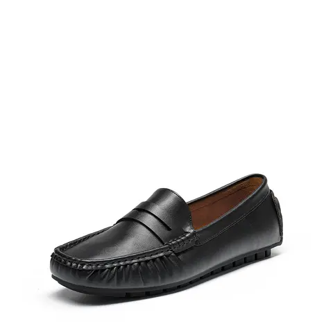 DREAM PAIRS Women's Artificial Leather Slip-On Penny Loafers - Footwear with Soft PU Upper, Elegant Casual Walking Shoes, Comfy All Day Buckleless Office Commute Flats