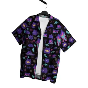 Gengara Anime Hawaiian Shirts, Poke Beach Shirt, Water Type Aloha, Gift For Him, Poke Lover Crewneck, Family Trip Shirt