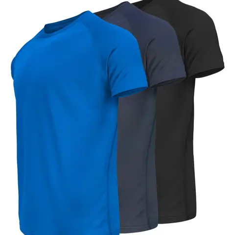 Men's Solid Raglan Sleeve Crew Neck Sports Tee, Athletic Compression Shirt, Quick Drying Breathable Compression T-shirt for Gym Workout Running, Summer Outfits 2024, Mens Activewear Top, Fitness Running Tops, Workout Daily Wear, Fitness Clothes Tops