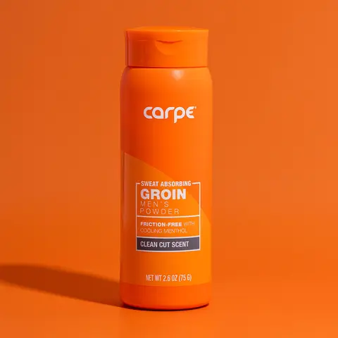 Carpe Men's Groin Sweat Absorbing Powder - Talc-Free Formula for Comfort and Efficacy Clean Cut Scent Cooling Menthol