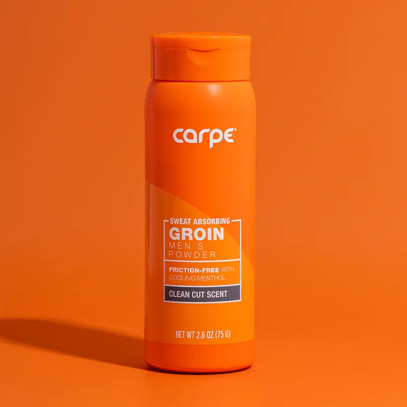 Carpe Men's Groin Sweat Absorbing Powder - Talc-Free Formula for Comfort and Efficacy Clean Cut Scent Cooling Menthol