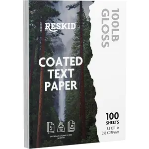 Double-Sided 100lb Gloss Text Digital C2S Paper for Color Laser Printing, Design Proposals, Flyers, Brochures-8.5 x 11 in, 100lb Gloss Text, Glossy Coated, 100 Sheets