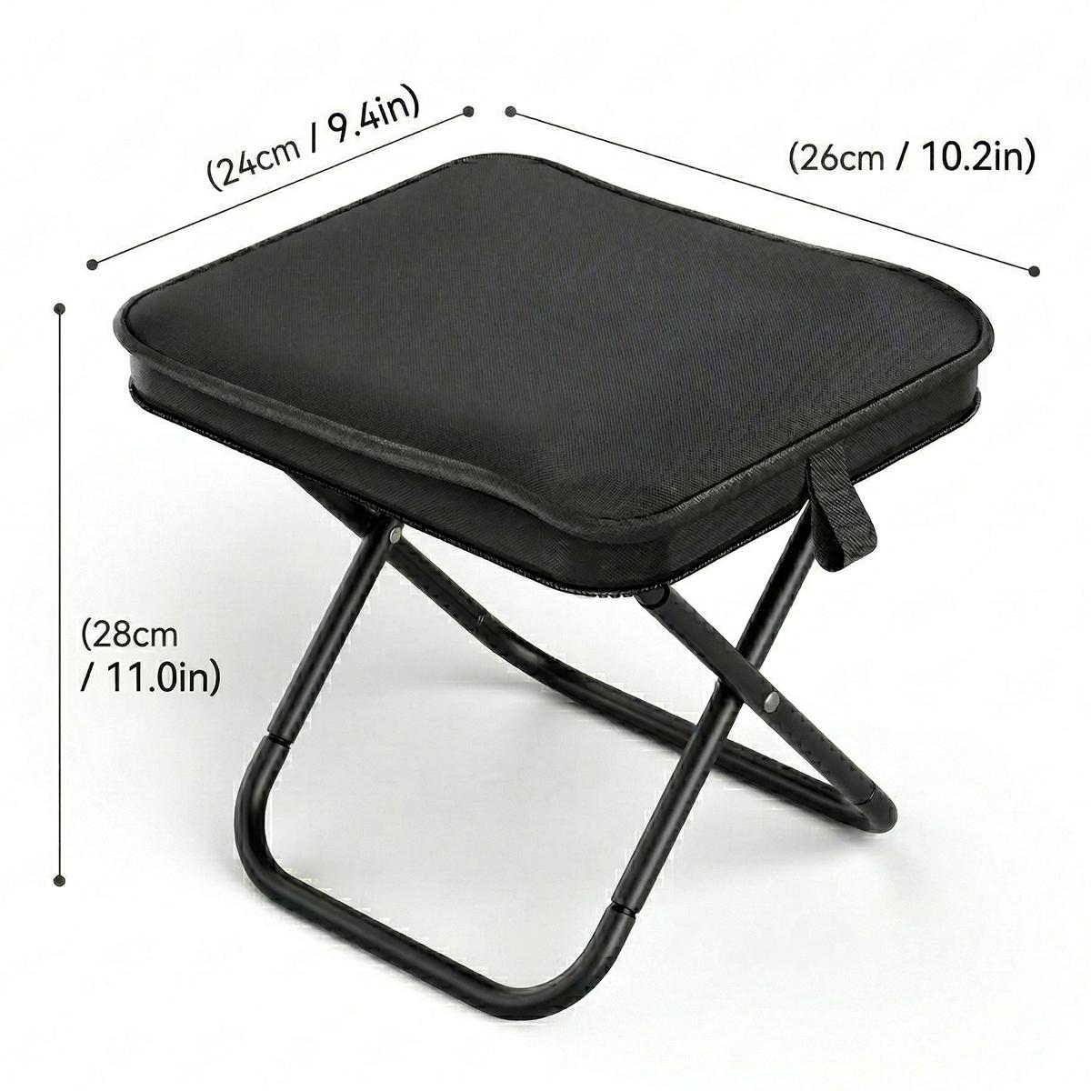 Portable Folding Stool, Small Camping Stool for Adults, Lightweight Collapsible Stool with Carrying Bag, Heavy Duty Outdoor Seat Holds Up to 210 LBS for Hiking, Fishing, Picnics, and Queuing