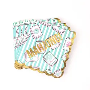 Mahjong Stripe Paper Beverage Napkin Pack