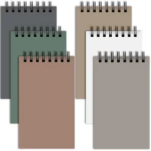 6 Pcs Spiral Notebook Set, Dual-Loop Design Portable Notebooks, Spiral Bound Notepad, Spiral Notebook Journal, Travel Diary Notebook, Ideal for Home School Office Travel Essentials, Compact Size 3x5in