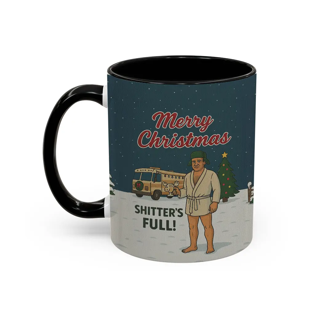 Funny Shitter's Full Coffee Mug, Christmas Vacation Movie, Holiday Party Gift Drinkware Santa Cup, Christmas Gift Ideas - ctt10266