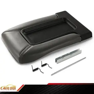 Center Console Cover Fit For 99-07 Chevy Silverado/GMC Sierra Yukon/Cadillac Escalade Lid Arm Rest Latch