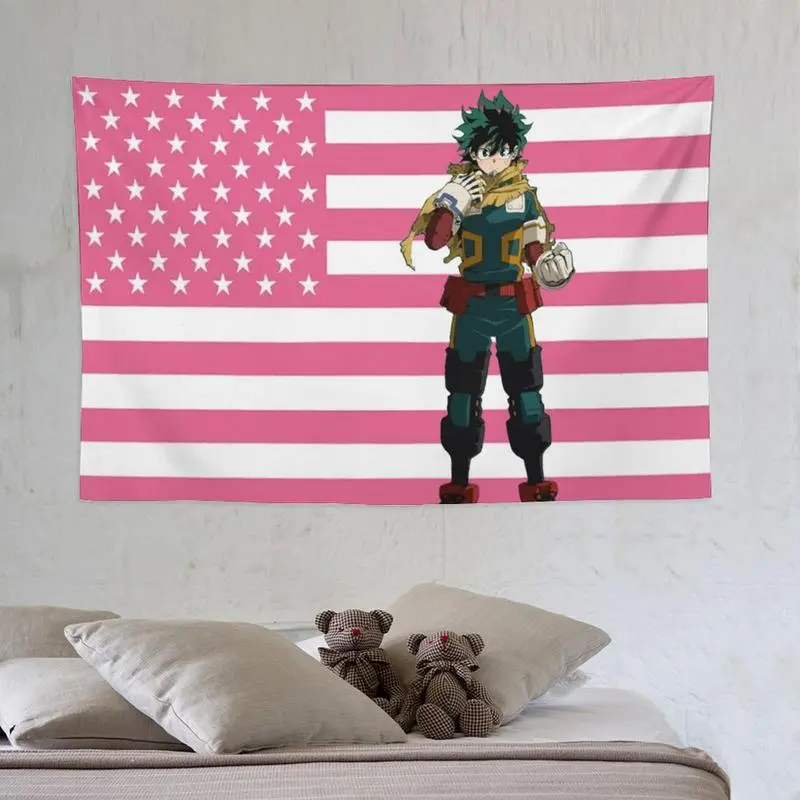 My Hero Academia Decorative Linen-Cotton Cloth Tapestry Poster, College Dorm & Bedroom Home Decor Gift