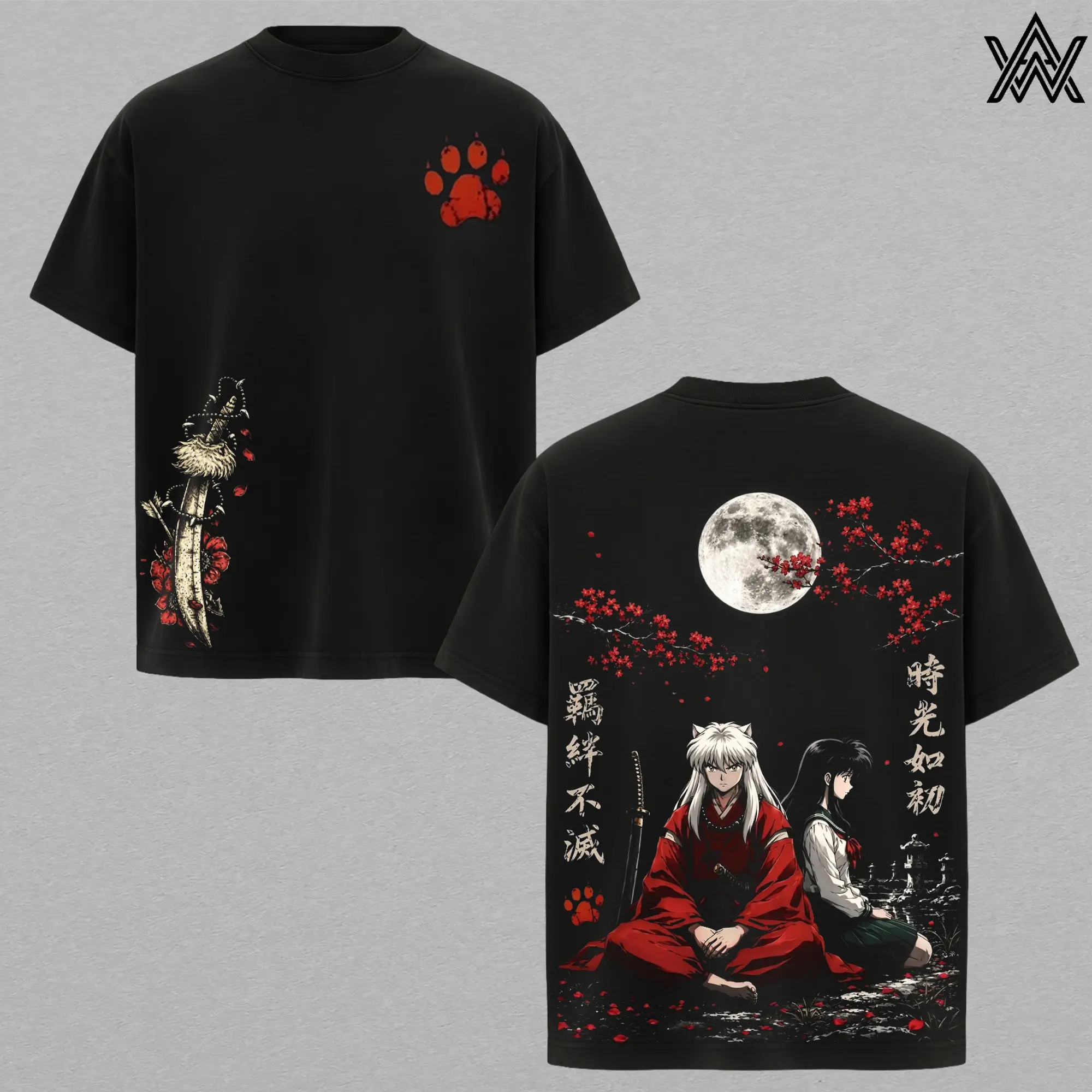 Inuyasha Tee – Inuyasha Anime Manga T-Shirt, Half-Demon Warrior Graphic Tee, Unisex Oversized Casual Shirt, Tessaiga Sword Anime Tee, Feudal Era Adventure Manga Shirt, Retro Anime Streetwear Tee, Gift for Inuyasha Fans