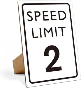 Race Car Birthday Decor, Speed Limit Sign, Fast Two, Birthday Party Decorations, 811 Tin Play Sign, Let's Go Racing Party Supplies for Boy Fans - LP063 8x12 Inch
