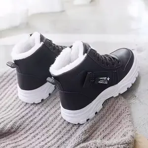 Dropshipping Plus Size Cotton Shoes 2025 Winter Plush Warm Snow Boots for Women Versatile New Style Big Cotton