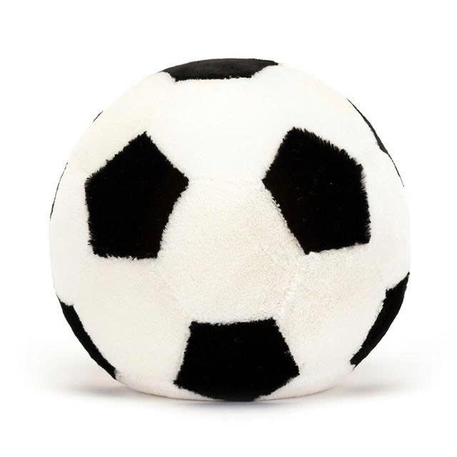Jellycat Amuseables Sports Football – Soft Plush Toy Ball, Cute Soccer Gift for Kids & Fans, Collector Edition 2025, Keychains