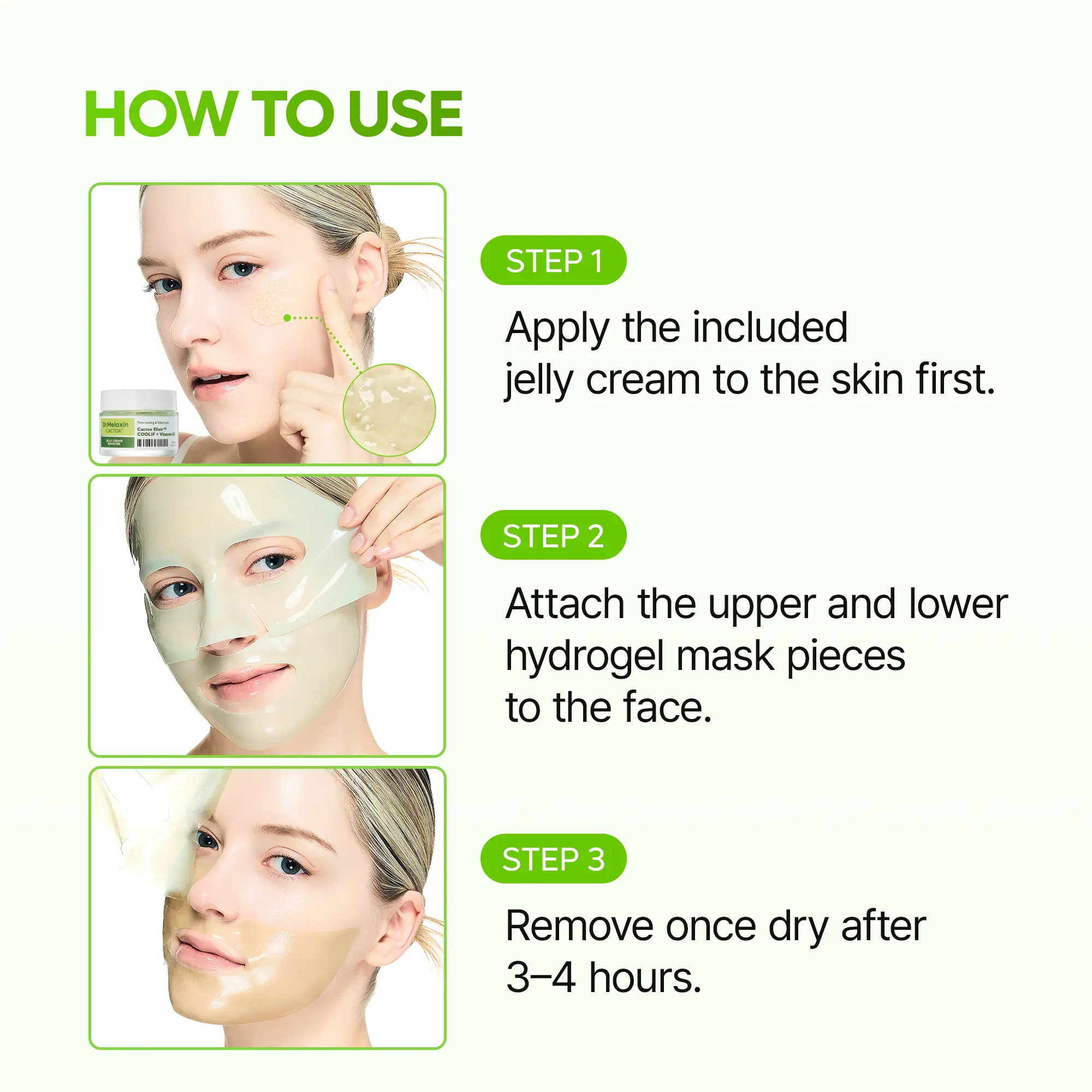 Dr.Melaxin Official] CACTOX DE-PUFFING PORE TOX GEL MASK 4EA with