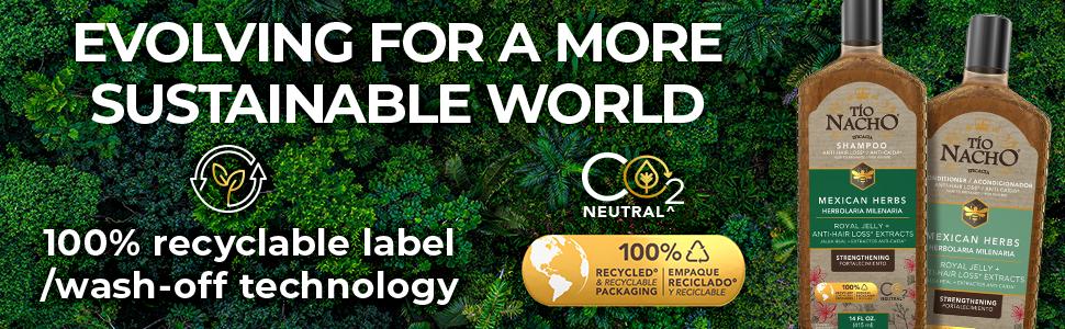 Tio Nacho Mexican Herbs Shampoo, Strengthening, Anti Hair Loss & Anti Breakage with Royal Jelly, Ginseng & Jojoba, Paraben & Cruelty Free, 14 Oz - 1 Pack