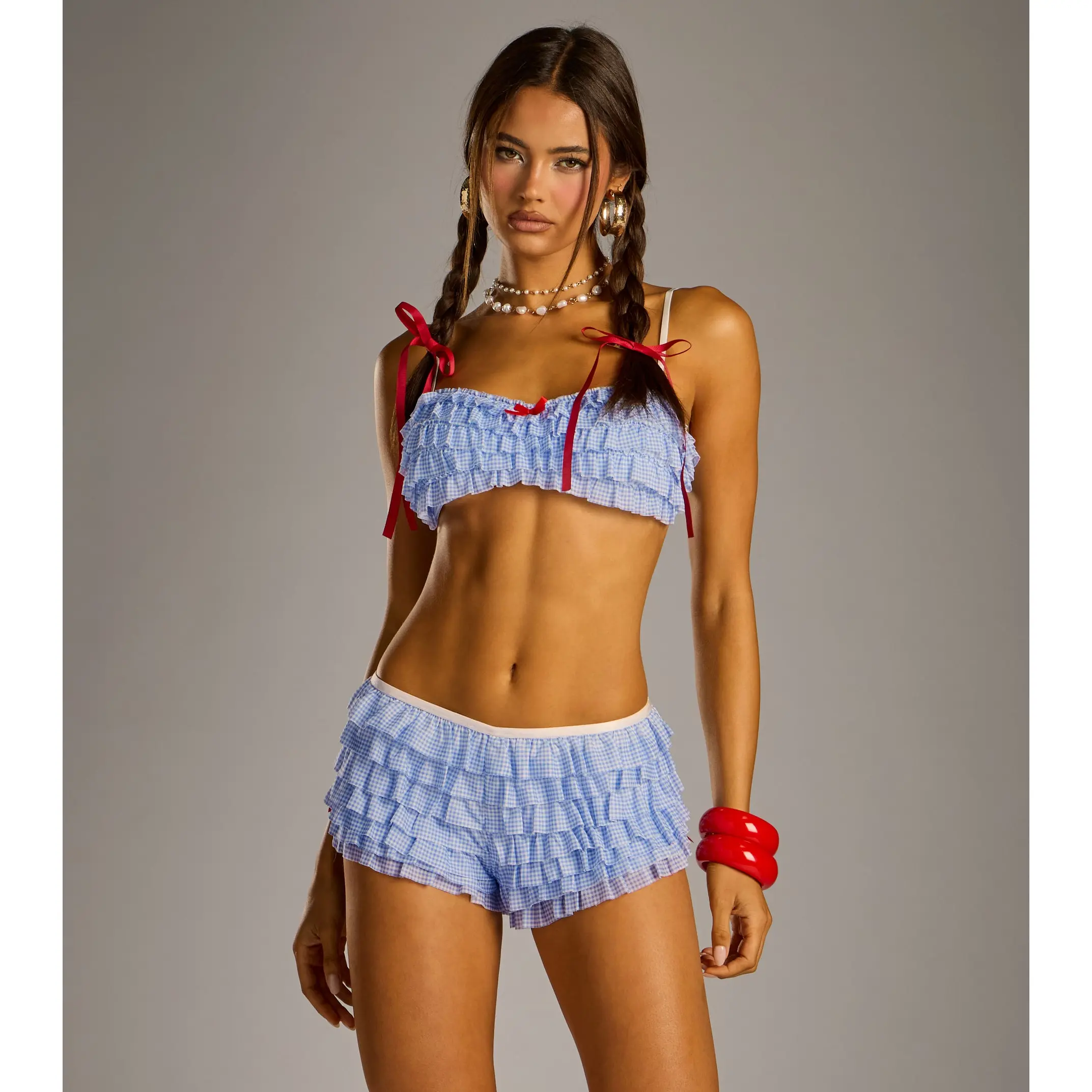 Enchanted Farm Girl Gingham Bra Top