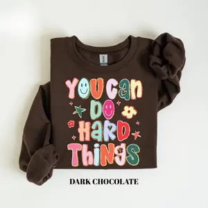 Gildan You Can Do Hard Things Teacher Sweatshirt, School Counselor Crewneck, Special Education Teacher SPED Sweater, Motivational Teacher Gift