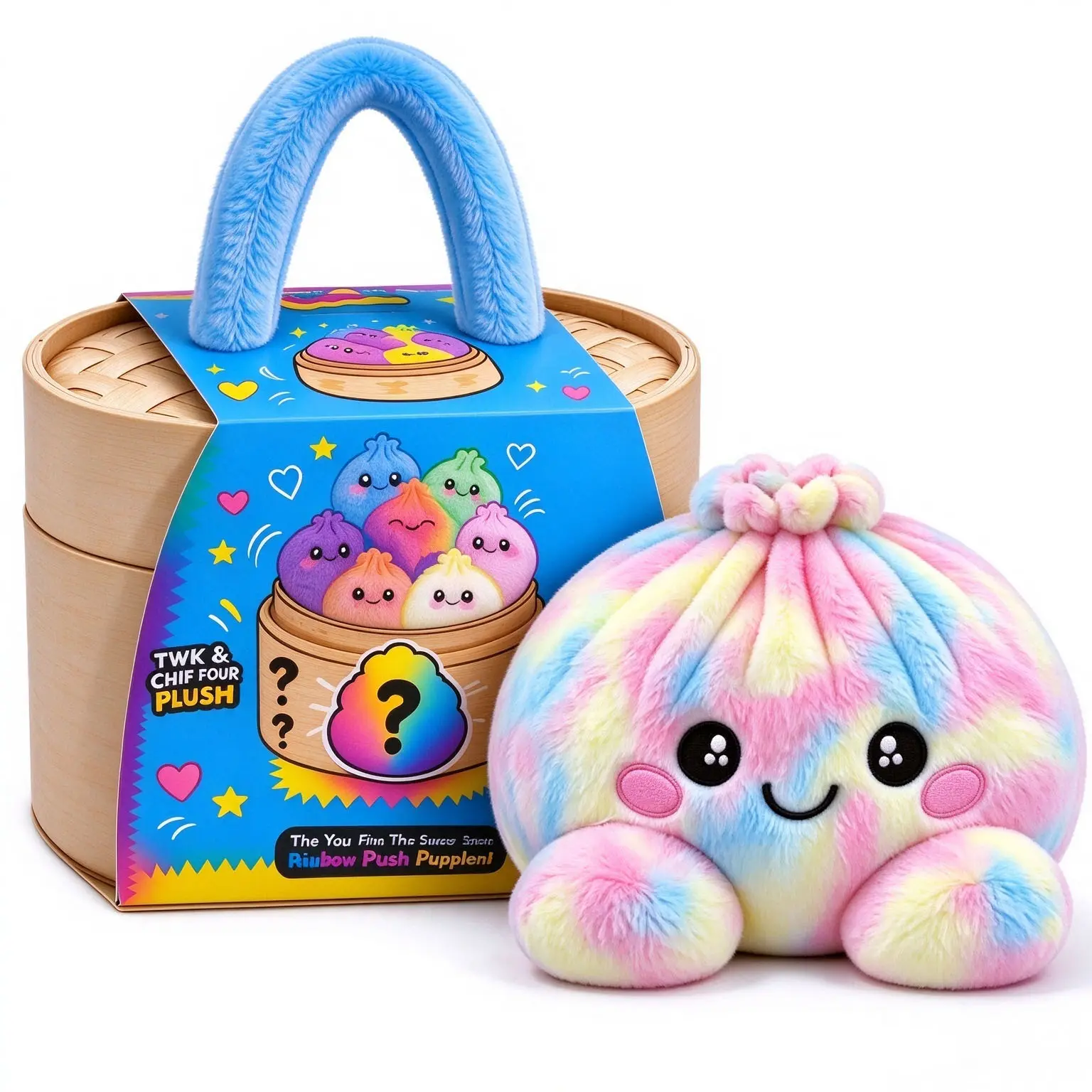 Cute Plush Dumpling Squishies Toys, Soft Stuffed Squishy Pouch, Kawaii Rainbow Bun, Stress Relief Sensory Item, Christmas Gift for Her, Home Desk Decor