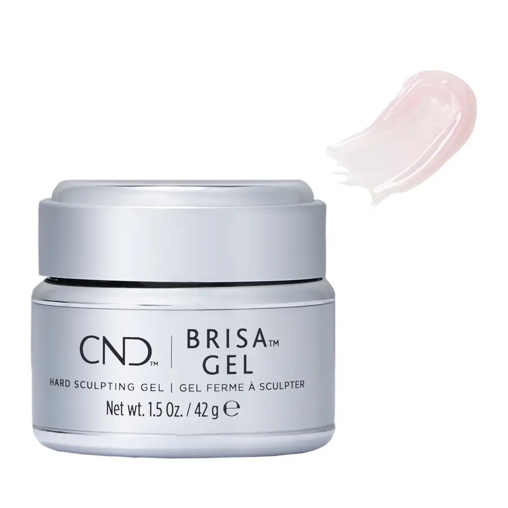 CND Brisa Sculpting Hard Gel for Manicures and Natural Nails, Professional Nail Care Enhancement, Semi-Sheer Neutral Pink, 1.5 oz, Manicure, Hard Gel For Nails