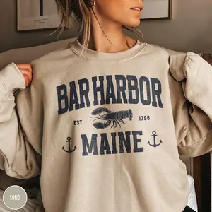 Bar Harbor Maine Sweatshirt Bar Harbor Shirt Acadia Park Sweatshirt Maine Traveler Sweater Maine Vacation New England Crewneck Lobster Shirt