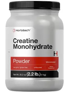 Micronized Creatine Monohydrate Powder Unflavored 2.2lbs (35.2 oz) - Vegetarian, Non-GMO, Gluten-Free Supplement
