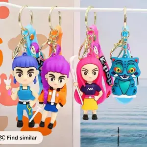 4pcs K-Pop Korean Demon Hunter Girl Doll Plush Toy, Cute Kpop Character , Perfect Gift