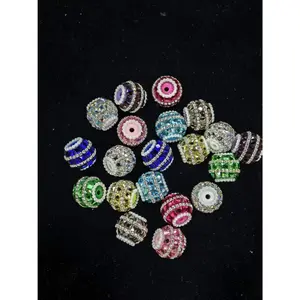 510 10PCS Luxury Crystal Rondelle Spacer Beads | Rhinestone Barrel Beads for DIY Pens & Jewelry